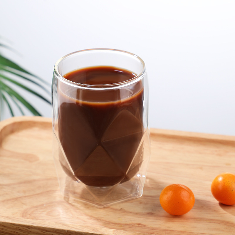 심플한 내열 이중벽 단열 유리컵